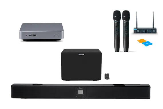 Комплект караоке Evolution Evobox [Graphite] + саундбар EvoSound + цифровая радиосистема