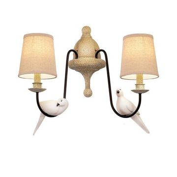 Бра 2*Е14 LOFT1029W-2 коричневый Birds LOFT IT