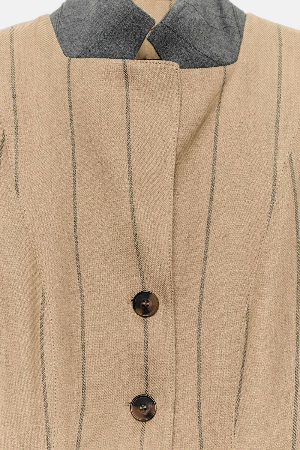 БЛЕЙЗЕР В ПОЛОСКУ ИЗ СМЕСОВОГО ЛЬНА — ZW COLLECTION — ZARA