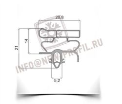 Уплотнитель для холодильника Electrolux ERB8648 м.к 680*570 мм (010)