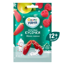 Фрутоняня Фруктовые кусочки ябл-малина 15 гр