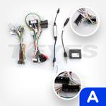 Комплект рамки с разъёмами 9"+can Ford Fiesta MK6 2008-2012 бк красный (вариант F1 монитор посередине)