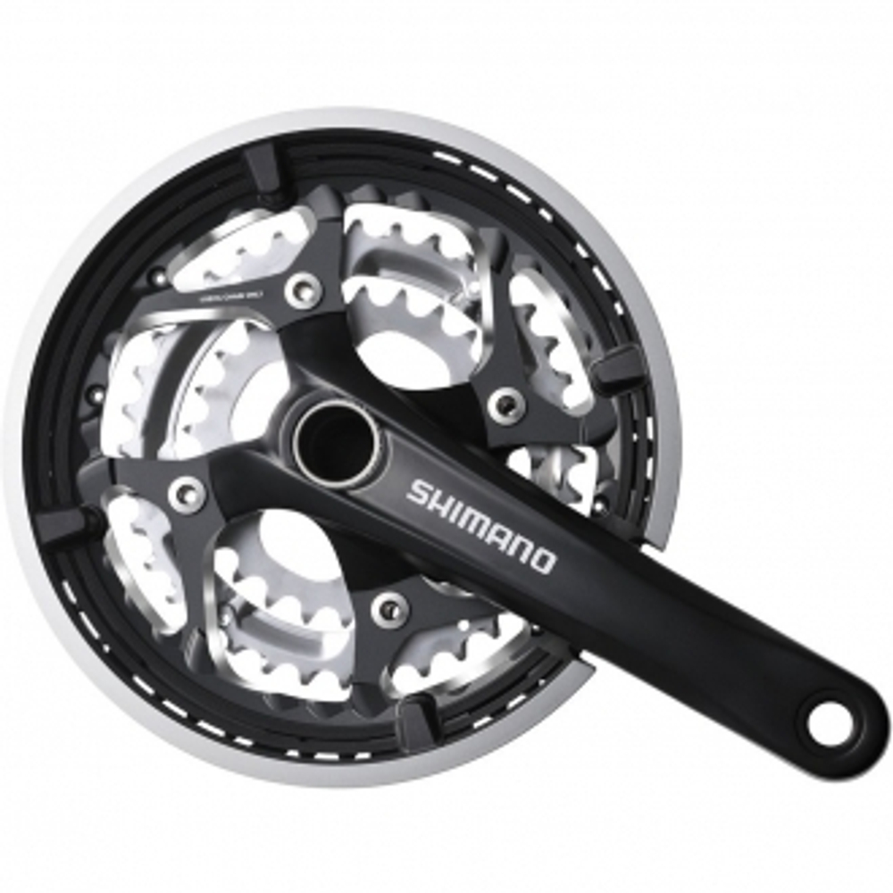 Система Shimano Deore, M590, 175мм, ин.вал, 48/36/26T с каретк., защ, черн