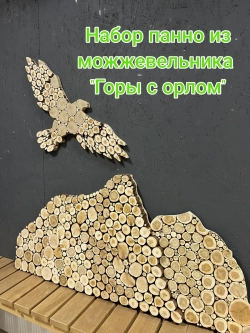 Набор панно из можжевельника "Горы с орлом"