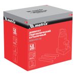 Домкрат гидравлический бутылочный, 50 т, высота подъема 240-370 мм Matrix