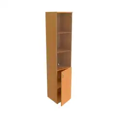 Шкаф узкий стекло прозрачное ЛФ219 400х406х2000, ольха