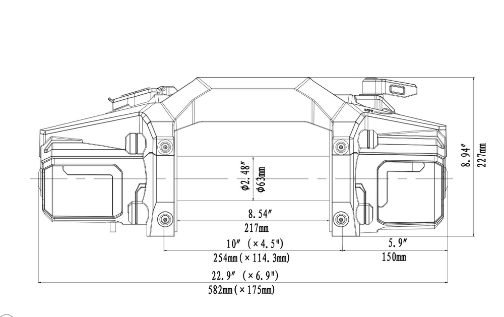 Лебёдка автомобильная электрическая 12V Runva EWXT12000F 5443 кг стальной трос