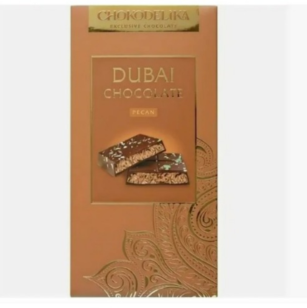 Шоколад темный "Dubai Pistachio" с начинкой из пекана 180гр*16шт