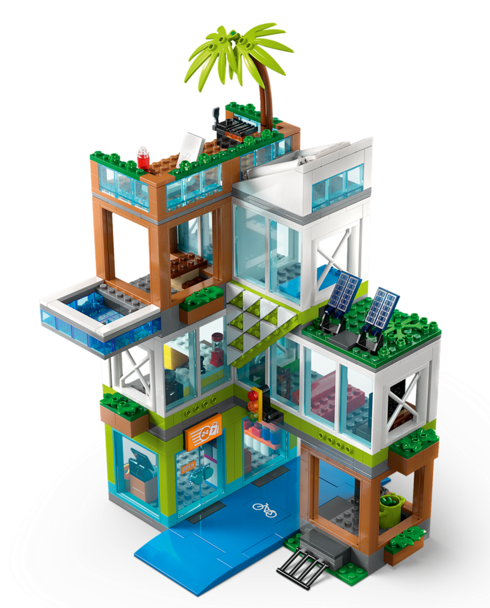 Конструктор Лего Сити Многоквартирный дом | LEGO City Apartment Building 60365, набор из 688 деталей (6+)