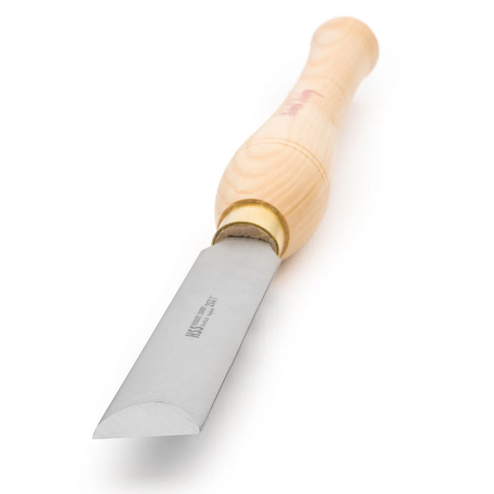 Резец токарный Robert Sorby HSS Oval Skew Chisel, 25 мм (1 дюйм) Мейсель, Овальный профиль со скошенной фаской, для обработки цилиндров, подчистки торцов изделий, резки кривых, канавок, v-образных резов М00008969