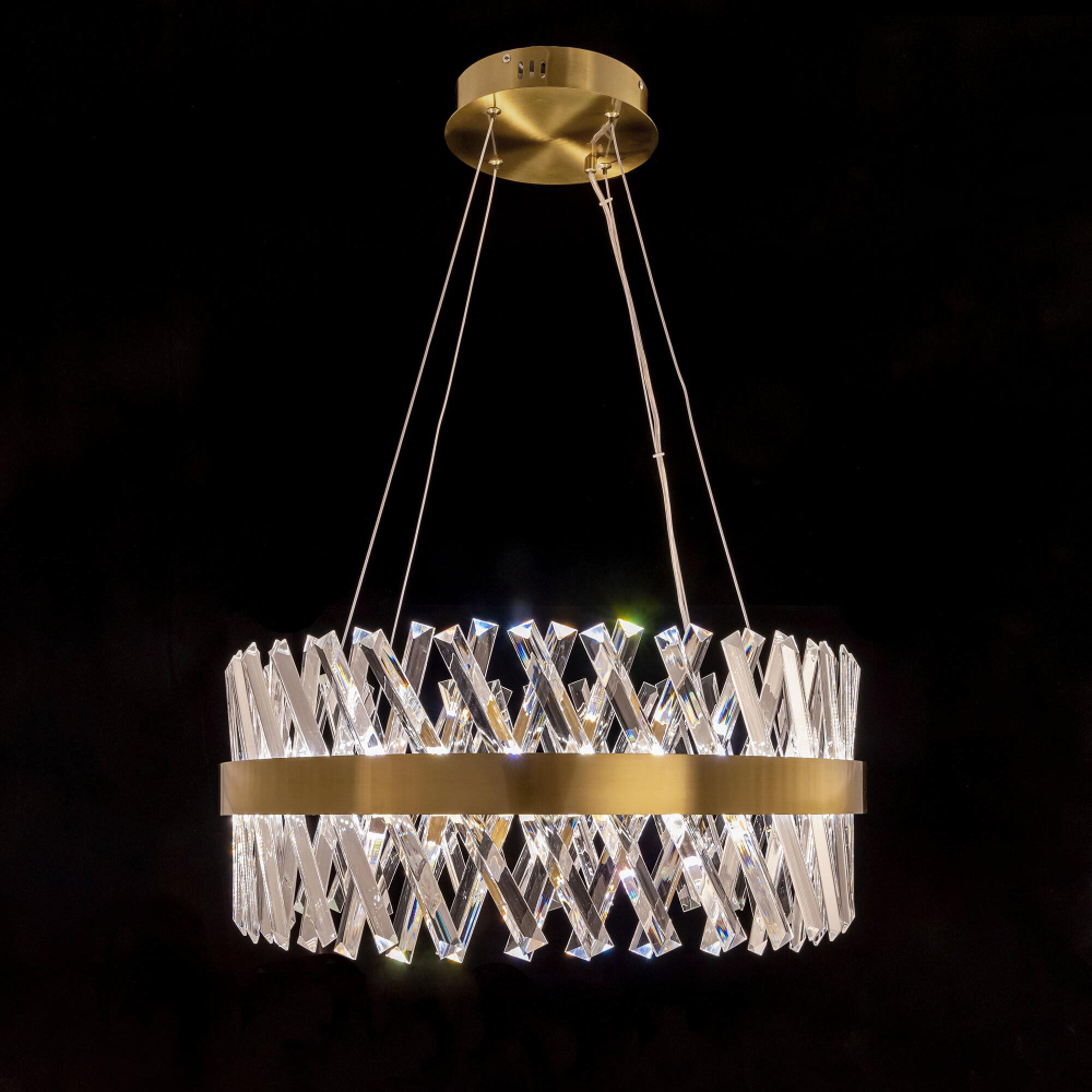 Citilux Ричард CL336063 LED Люстра хрустальная с пультом Бронза