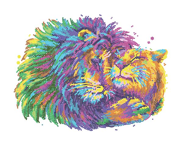 Алмазная (кристальная) мозаика Фрея, Львиные ласки, 40х30 см