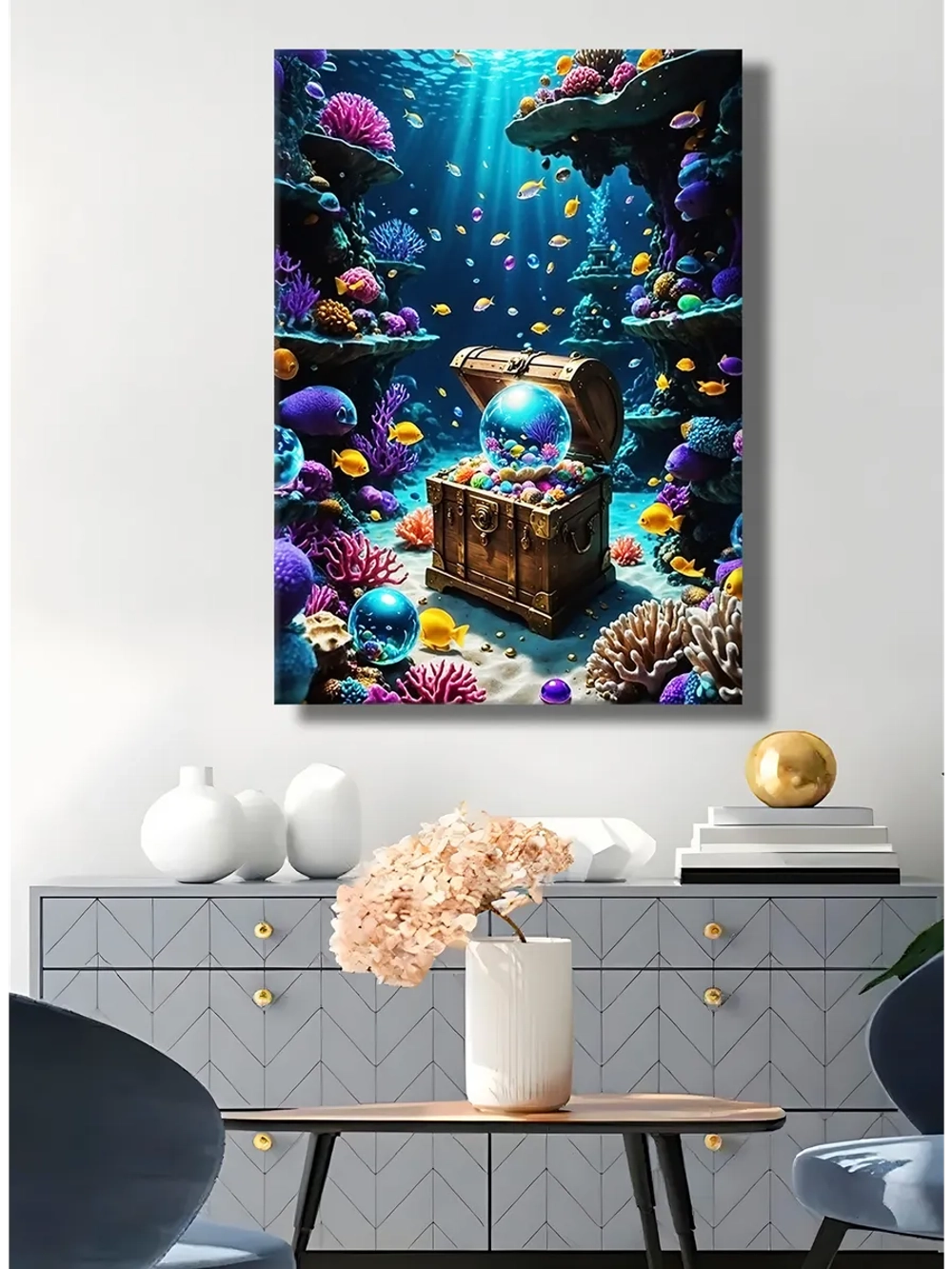 Картина "Цвета кораллов", для интерьера 50х70см 1шт.