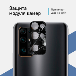 Стекло на камеру ROSCO для Honor 30;Honor 30 Premium оптом (арт. HW-H30-3D-CAM-GLASS-BLACK)