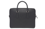PRADA Leather Laptop Bag, Briefcase, Crossbody Bag Men"s Black
