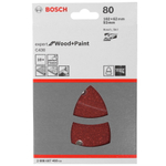 Шлифлист для МФУ BOSCH Р80 102х62мм 93мм 10ш 2608607408