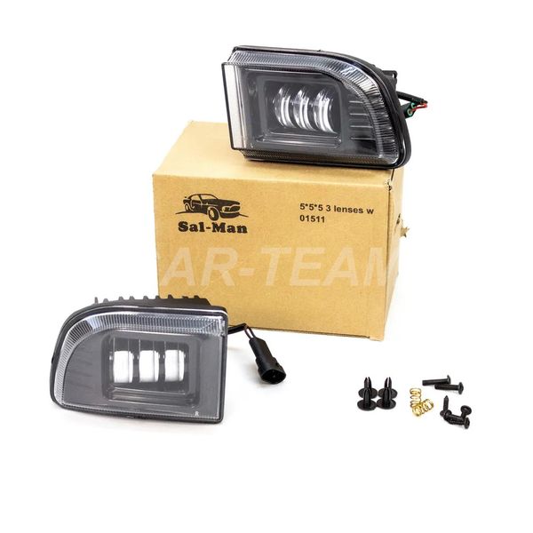 Противотуманные фары (ПТФ) линзованные "Sal-Man" на Chevrolet Lacetti (арт. 01511) (3 диода LED 50W)