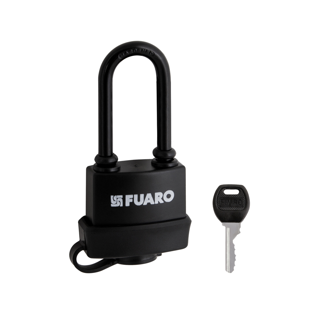 Замок навесной PL-WEATHER-3660 LS 3key BLACK удл. дужка, англ. /блистер