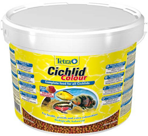 Корм для рыб TetraCichlid Colour корм для всех видов цихлид для улучшения окраса, 10 л.