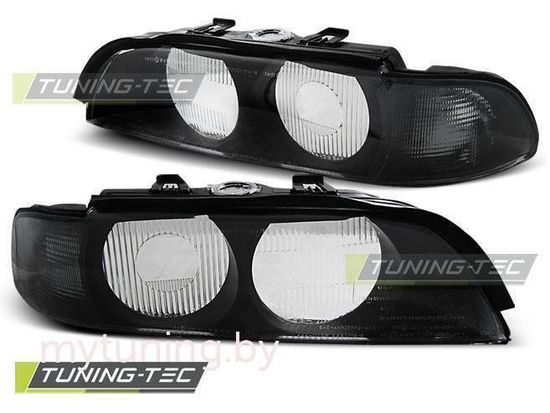 Комплект стекол передних фар для BMW 5 E39 (95-00) XENON Black Smoke