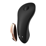 Чёрный вибромассажер в трусики Satisfyer Little Secret