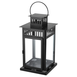 IKEA BORRBY (ИКЕА БОРРБЙ) — Фонарь, внутренний/наружный черный, 44 см