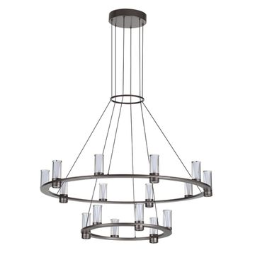 Подвесная светодиодная люстра 93W 3000K 7143/110L черный gun powder DEFANCE Odeon Light