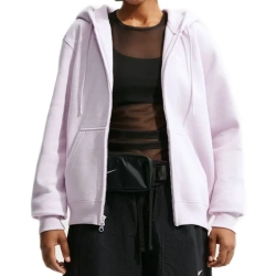 Женская Кофта теннисная Nike Studio Fleece Medium Weight Full Zip - bleached lilac/white