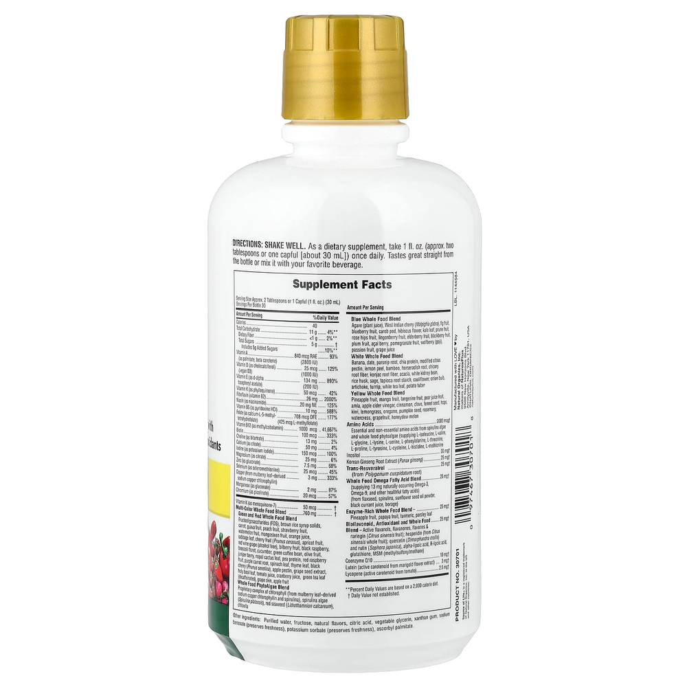 NaturesPlus, Source of Life Gold®, жидкое средство с тропическими фруктами, 900 мл (30 жидк. унций)