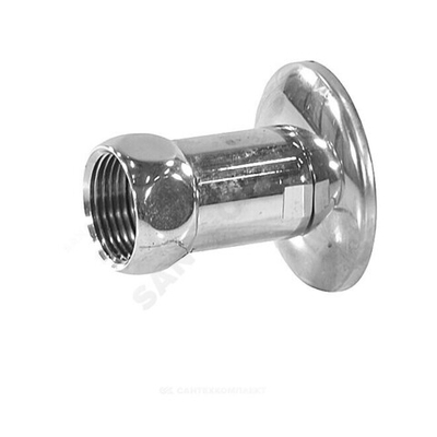 Соединитель для полотенцесушителя латунь Ду 20 3/4"x3/4" нак/гайка/НР прямой хром RCN