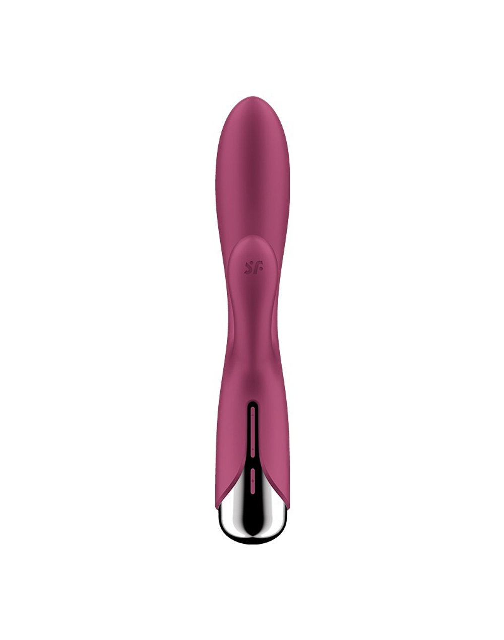 Малиновый вибратор-кролик Spinning Rabbit 1 с ротацией - 20 см. (Цвет: малиновый)