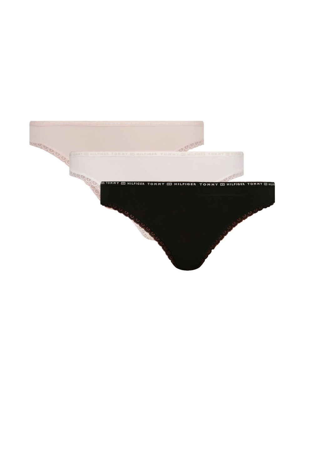 стринги 3 пары Tommy Hilfiger - пудро-розовый(UW0UW02824)
