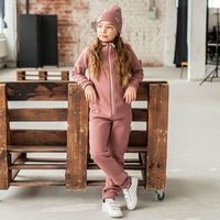 Комбинезон с клапаном и капюшоном "Пепельная роза" подростковый утепленный