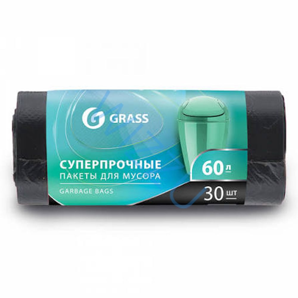 Пакет Мусорный 23МКН Синий 60л (ГРАСС)