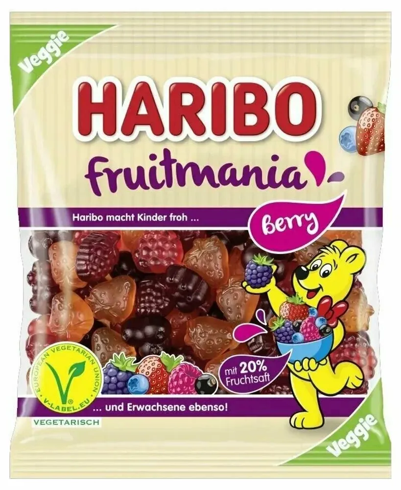 Жевательный мармелад Haribo Fruitmania Berry со вкусом ягод, 160г