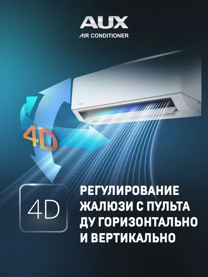 Настенная сплит-система AUX ASW-H24A4/BA-R2DI + AS-H24A4/BA-R2DI, белый