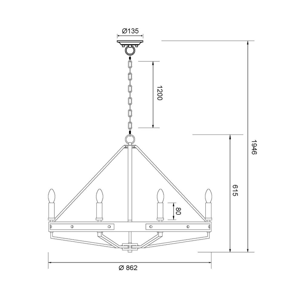 Светильник подвесной Wertmark Brenda WE586.08.503