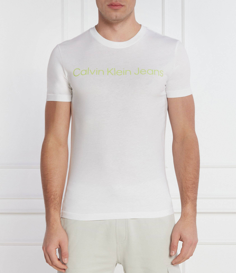 Футболка INSTITUTIONAL LOGO CALVIN KLEIN JEANS - белый(J30J322344)