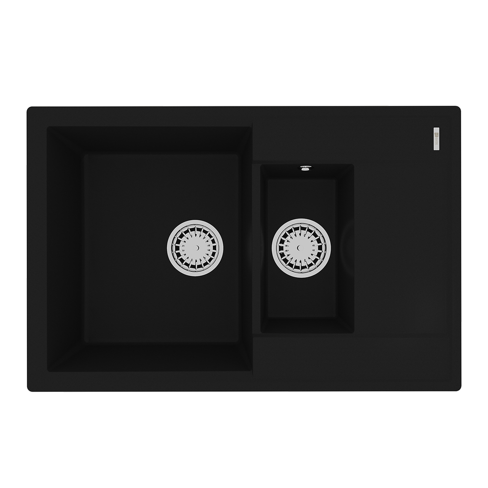 Кухонная мойка из кварцгранита LEMARK RAMZA 760 цвет: Антрацит  (9910037)