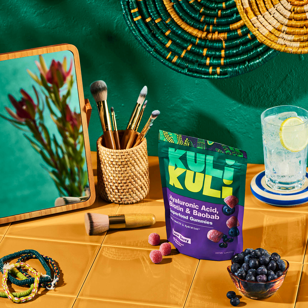 Kuli Kuli, жевательные таблетки с суперфудами, кислый ягодный вкус, 60 растительных жевательных таблеток