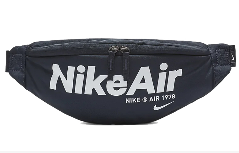 Nike Heritage Polyester Sling Bag, Fanny Pack Regular Unisex Dark Blue Black