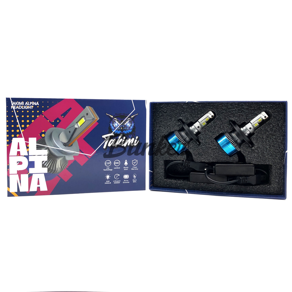 Светодиодные автомобильные LED лампы TaKiMi Alpina H4 5500K 12V
