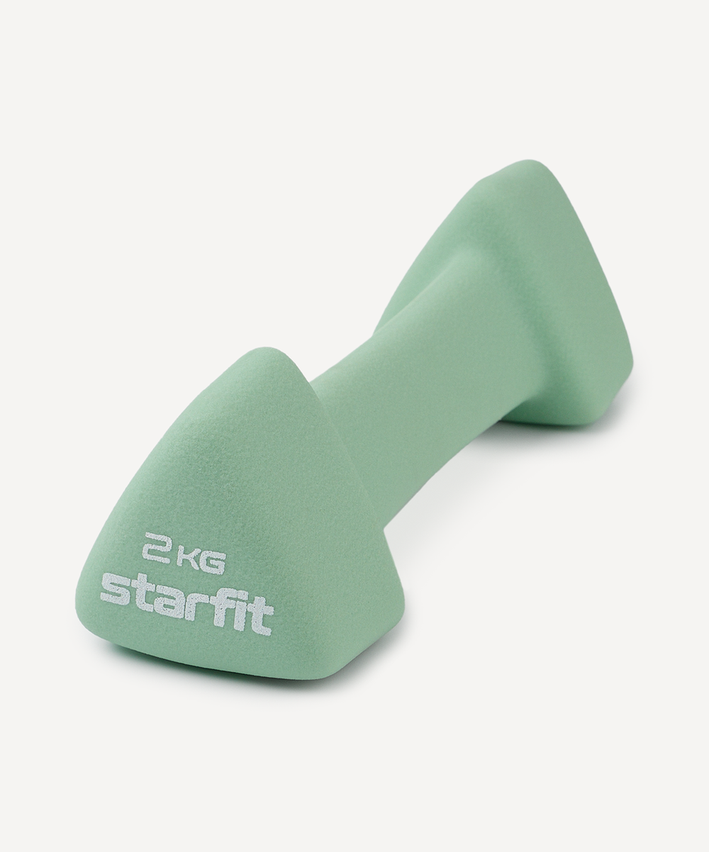 Гантель неопреновая STARFIT DB-205 2 кг, оливковый, пара