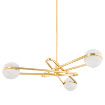 Corbett Kyomi Chandelier, 132 cm, Vintage Brass