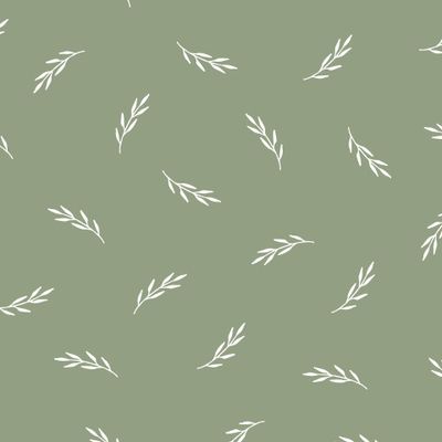 Растительный принт. Оливковый фон