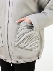 Дубленка зимняя двухсторонняя шуба с капюшоном