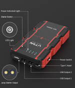 Устройство пусковое портативное бустер 8Ah 1000A Utrai JStar Mini