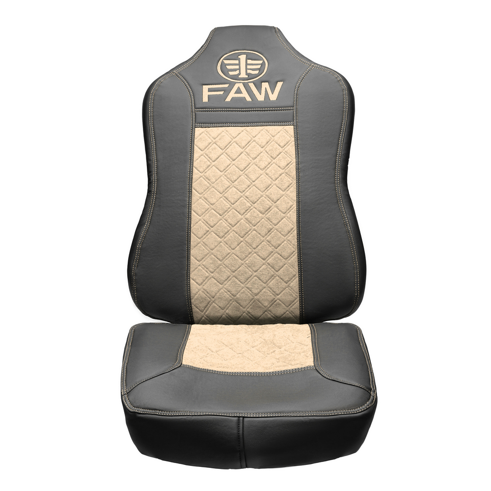 Чехлы FAW J7 (экокожа, черный, бежевая вставка)