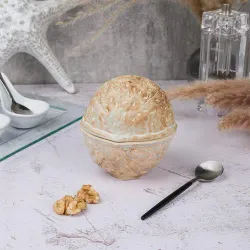 Салатник 160 мл 9,8*9,3 см h11/5,2 см для закусок с крышкой Walnut Pearl Frutti di Mare P.L. [1]