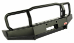 Бампер силовой передний Toyota Land Cruiser 76/78/79 2007+ без доп. фар, с защитной дугой и площадкой под лебедку РИФ